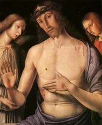 Cristo sostenuto da due angeli